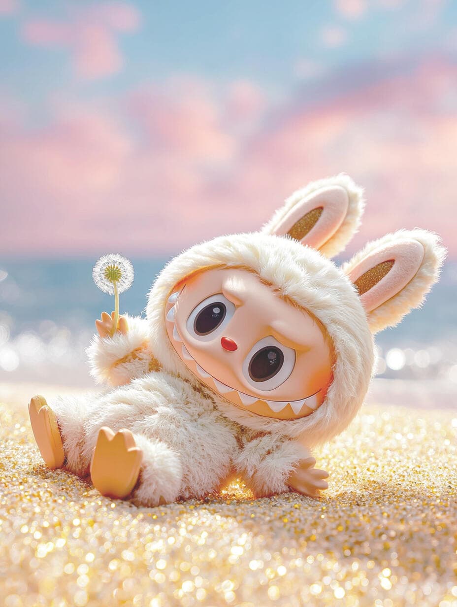 Labubu in a futuristic city