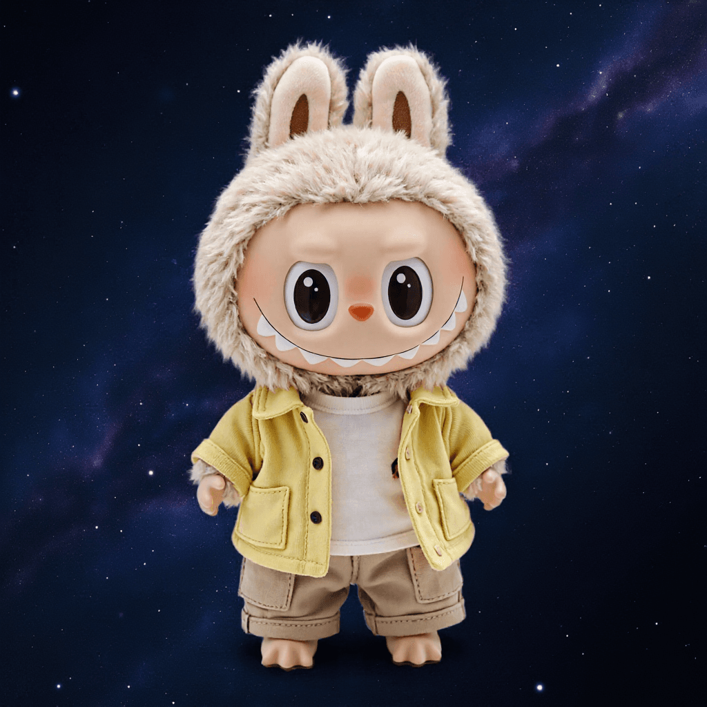 A vibrant, colorful Labubu wallpaper